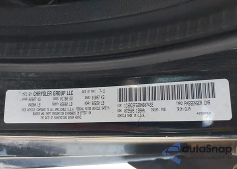 2011 Chrysler 200 Limited from USA, damaged, VIN 1C3BC2FG2BN607432